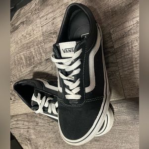 Vans black/white shoes size 7